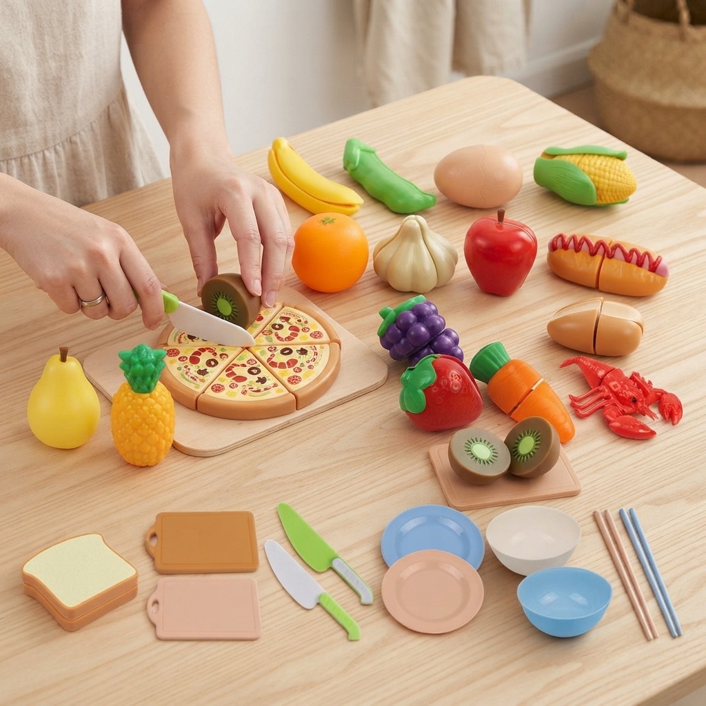 Kitchen Kids Baking Set - ชุดของเล่นอาหารจำลองมอนเตสซอรี่ 2026 1 ชิ้น ชุดครัวจำลองสำหรับทำขนม ขนมปัง