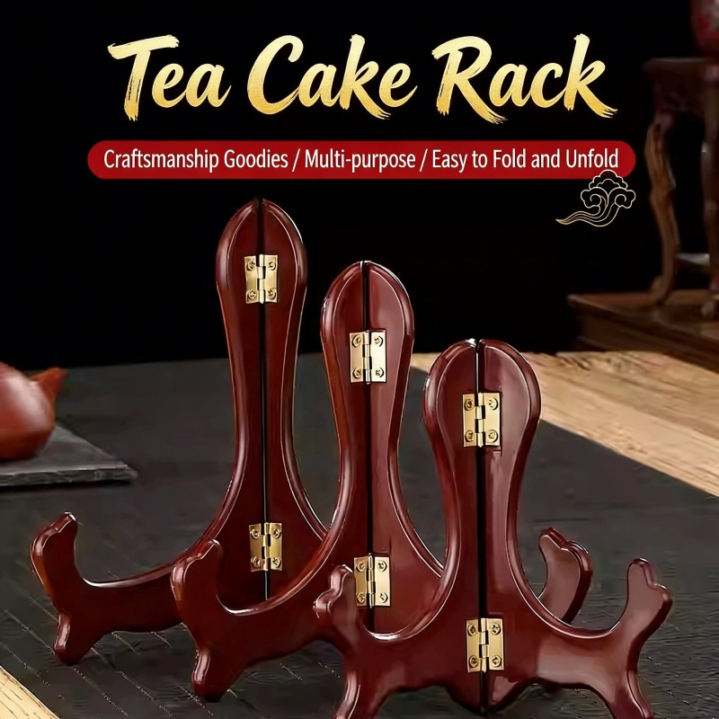 Kitchen Baking Rack - ชั้นวางจานไม้สไตล์วินเทจ 1 ชิ้น ดีไซน์โค้ง ทำมือ พับได้