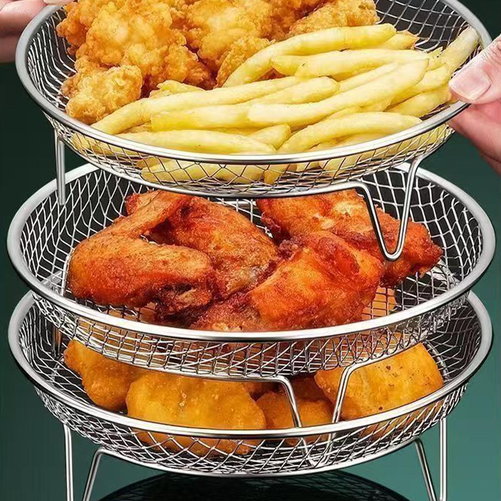 ตะกร้าหม้อทอดไร้น้ำมันแบบวางซ้ - Kitchen Baking Rack บทวิจารณ์และราคา