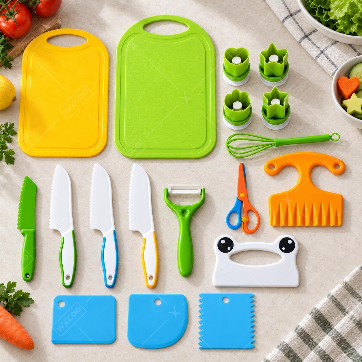 ชุดมีดพลาสติกสำหรับเด็ก WXCOO  - Kitchen Kids Baking Set บทวิจารณ์และราคา